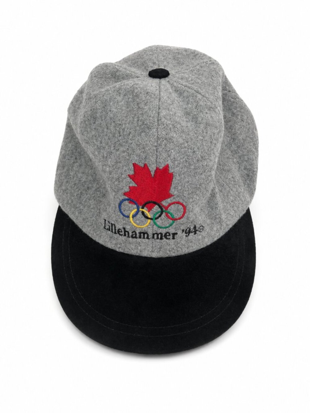 VTG Team Canada Wool and Suede Lillehammer 94’ Winter Olympics Strapback Hat